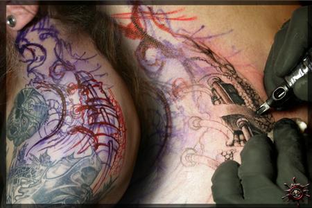 Tattoos - Grzegorz Kogut - Birth of the Freehand Filler Part - 56283